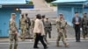 美國常駐聯合國代表琳達·托馬斯-格林菲爾德訪問南北韓之間重兵防守的非軍事區板門店。（2024年4月16日）