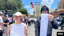 Una de múltiples protestas organizadas en Venezuela tras las disputadas elecciones de julio pasado, el sábado 17 agosto de 2024. [Foto/VOA]