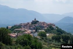 A general view of the small town of Fornelli in the southern region of Molise where six civilian men were hanged by the German army in 1943, in Fornelli, Italy, August 2, 2023.