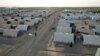 An aerial view shows a Jadah camp for refugees and displaced people in Qayyara, Iraq, April 7, 2023.