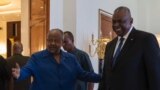 President of Djibouti Ismail Omar Guelleh welcomes U.S. Secretary of Defense Lloyd Austin in Djibouti City, Sept. 24, 2023. (@SecDef)