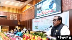 ঢাকায় বিশ্ব খাদ্য দিবস উপলক্ষে আয়োজিত এক অনুষ্ঠানে খাদ্যমন্ত্রী সাধন চন্দ্র মজুমদার। ১৬ অক্টোবর, ২০২৩।