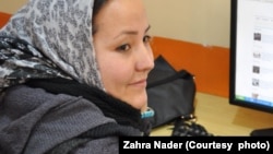 Zahra Zader, pictured in Kabul, Afghanistan, in 2015. The Afghan journalist moved to Canada and now runs a media website focused on women's issues. (Photo courtesy Zahra Nader)