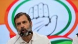 India's main opposition Congress party’s leader Rahul Gandhi holds a news conference, after he was disqualified as a lawmaker by India's parliament on Friday, at party’s headquarter in New Delhi, March 25, 2023.