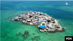 Santa Cruz del Islote, una isla sobrepoblada en el caribe colombiano. [Foto: Sergio Leon/Pixammo]