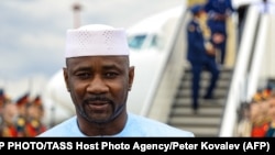 FILE — The leader of Mali's junta, Assimi Goita, arrives in St. Petersburg, Russia, July 26, 2023, for a Russia-Africa summit. Separatists rejected Goita's proposal to establish a "direct inter-Malian dialogue for peace and reconciliation," calling the proposed process "a sham." 