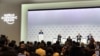 中国国务院总理李强在中国辽宁大连出席世界经济论坛新领军者年会(夏季达沃斯)开幕式上讲话。(2024年6月25日)