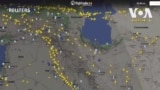 以色列襲擊伊朗後，許多國際航班匆匆改道避開伊朗領空
