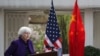 Menteri Keuangan AS Janet Yellen dalam konferensi pers di Beijing, China, 8 April 2024. (REUTERS/Florence Lo)
