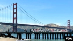 2024年6月16日，眾多華裔女權人士和民主人士在舊金山金門大橋下的海角堡前面前聲援剛剛被中國政府重判的中國女權活動人士黃雪琴。