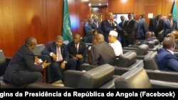 João Lourenço, Presidente angolano, com homólogos na 36a. Assembleia da União Africana, Addis Abeba, 18 Fevereiro 2023