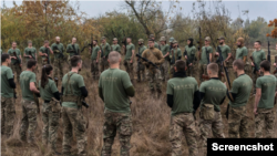 New recruits with the Ukrainian Army’s Third Separate Assault Brigade training in Kyiv; Photo Credit: Brendan Hoffman / NYT