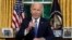 President Joe Biden addresses the nation from the Oval Office of the White House in Washington, July 24, 2024, about his decision to drop his Democratic presidential reelection bid. (Pool via AP)