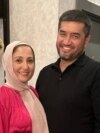 Nilufar and Anwar Akhror at her birthday celebration, Oct.10, 2023, Patterson, New Jersey