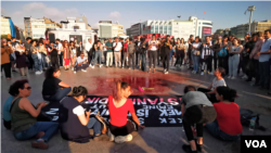 Protest for killings of women in Turkey