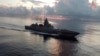 In this photo taken from video released by Russian Defense Ministry Press Service on June 11, 2024, the Russian navy's Admiral Gorshkov frigate is seen en route to Cuba. (Russian Defense Ministry Press Service photo via AP)