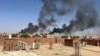 由Maheen S提供的照片显示苏丹首都喀土穆多哈国际医院附近的滚滚浓烟。(2023年4月21日) 