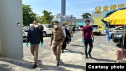 December 27, 2022. In this photo released by the Royal Thai Police, file photo, Deputy Commissioner of the Royal Thai Police, Pol. Gen. Surachate Hakparn walks to investigate the raid of the Jinling entertainment venue in Bangkok’s Yannawa district.