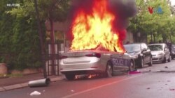Во Косово запален полициски автомобил