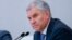 FILE - Vyacheslav Volodin, speaker of the lower house of the Russian parliament, is pictured at the parliament in Moscow, May 16, 2023.