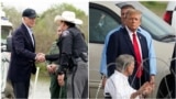 Predsednik Džo Bajden i Donald Tramp tokom boravka na američko-meksičkoj granici (Foto: Rojters)