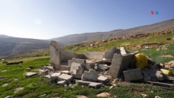 Las ruinas de la aldea de Samia, abandonada en mayo ante la presión de los colonos israelíes, el 12 de diciembre de 2023.