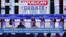 VOA60 America - Seven Republican Presidential Hopefuls Meet for a Second Debate