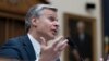 Direktur FBI Christopher Wray bersaksi dalam sidang bersama Komite DPR AS terkait percobaan pembunuhan terhadap Donald Trump, di Gedung Capitol, Washington, pada 24 Juli 2024. (Foto: AP/Manuel Balce Ceneta)