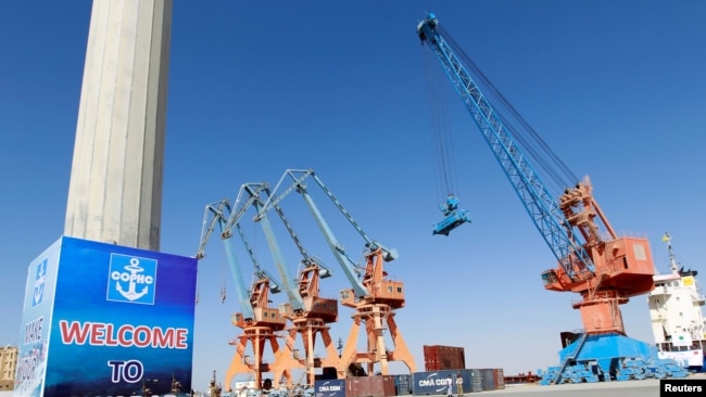 FILE - A general view of the port before the inauguration of the China Pakistan Economic Corridor port in Gwadar, Pakistan, Nov. 13, 2016.