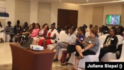 FILE - Participants at Women in Logistics anniversary in Juba, South Sudan March 31, 2023 VOA/Julian Siapai