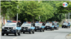 ARCHIVO - La Policía Nacional patrulla las calles de Managua, Nicaragua el 10 de septiembre de 2021. Foto VOA