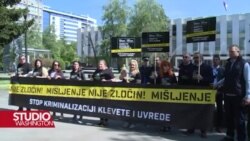 Novinarski protest: Stop kriminalizaciji klevete