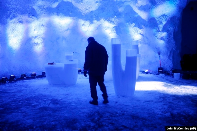 FILE - Magnus Bredeli-Pveiten, project manager for the Svalbard Global Seed Vault at the vault in Longyearbyen, Norway Feb. 25, 2008. The "doomsday" vault was built deep into an Arctic mountain. It can withstand an earthquake or nuclear strike. (AP Photo/John McConnico)