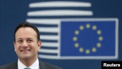 Ireland's Prime Minister (Taoiseach) Leo Varadkar arrives for the second day of the European Union leaders summit, held to discuss the EU's long-term budget for 2021-2027, in Brussels, Belgium, February 21, 2020.