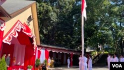 Suasana upacara peringatan Hari Kemerdekaan ke-78 Indonesia di Washington DC. (Karlina/VOA)
