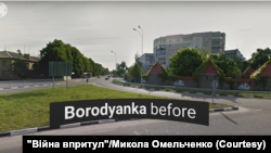 Місто Бородянка в Київській області до повномасштабного нападу Росії. Скриншот проекту "Війна впритул"/Микола Омельченко.