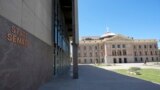 FILE - The Arizona Senate building at the state Capitol stands, April 11, 2024, in Phoenix. The state Senate voted on May 1, 2024, to repeal the state's 1864 ban on abortion. 