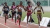 FILE - Kenyan runners Mary Moraa, right, Sarah Moraa, second from right, and Lilian Odira, center, fight for the lead in the women's 800-meter final during the Kenya Athletics Olympic Trials at Nyayo National Stadium in Nairobi, June 14, 2024.