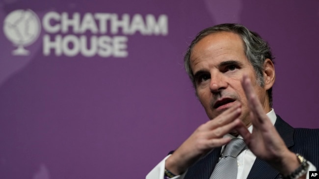FILE - The Director General of the Atomic Energy Agency Rafael Marino Grossi in London, Feb. 7, 2023. Grossi arrived in Tehran on March 3, 2023, for talks.