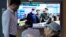 A TV shows an image of North Korea's Kim Jong Un during a news program at the Seoul Railway Station in Seoul, South Korea, Aug. 31, 2023. North Korea fired several cruise missiles toward the Yellow Sea on Sept. 2, 2023, the South Korean military said.