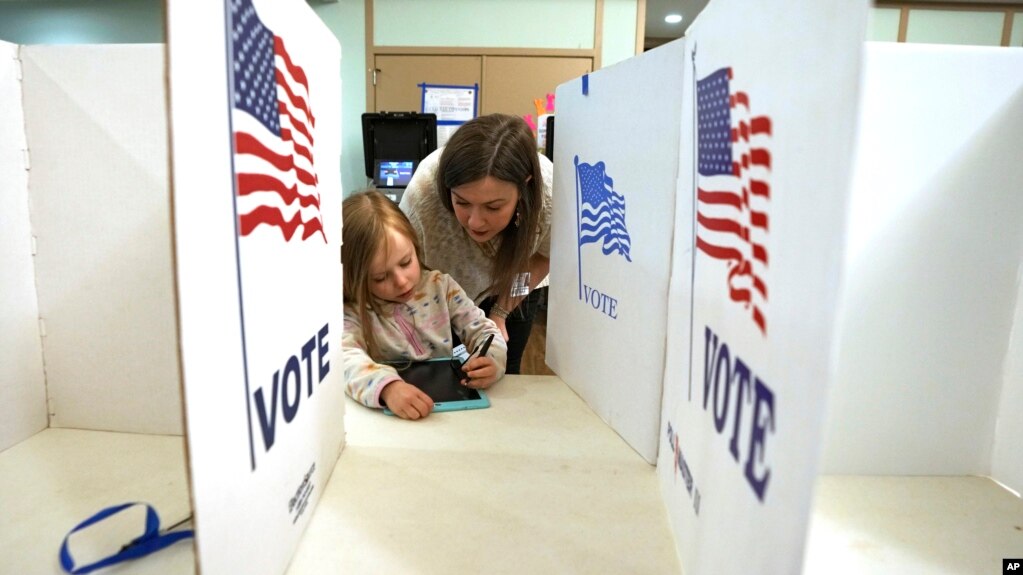 Hình mình hoạ, bầu cử sơ bộ - party primaries - tại St. Philip's Episcopal Church, Mississippi, 12 tháng Ba, 2024.