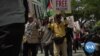 Demonstrators in Malaysia Show Support for Palestinians
