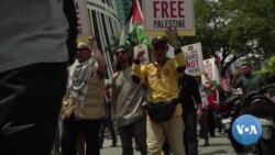 Demonstrators in Malaysia Show Support for Palestinians