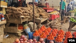 Food Items on Display at a Market in Garki Area 11