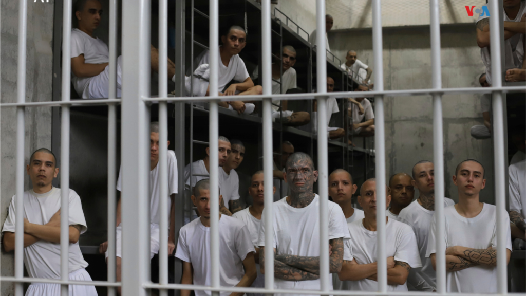 Tatuados, aseados, rapados y uniformados de blanco impoluto con camisetas y pantalones cortos de algodón y unas sandalias tipo Crocs es la estética de los pandilleros una vez que entran a la cárcel y son separados de las armas, los aretes y su organización.