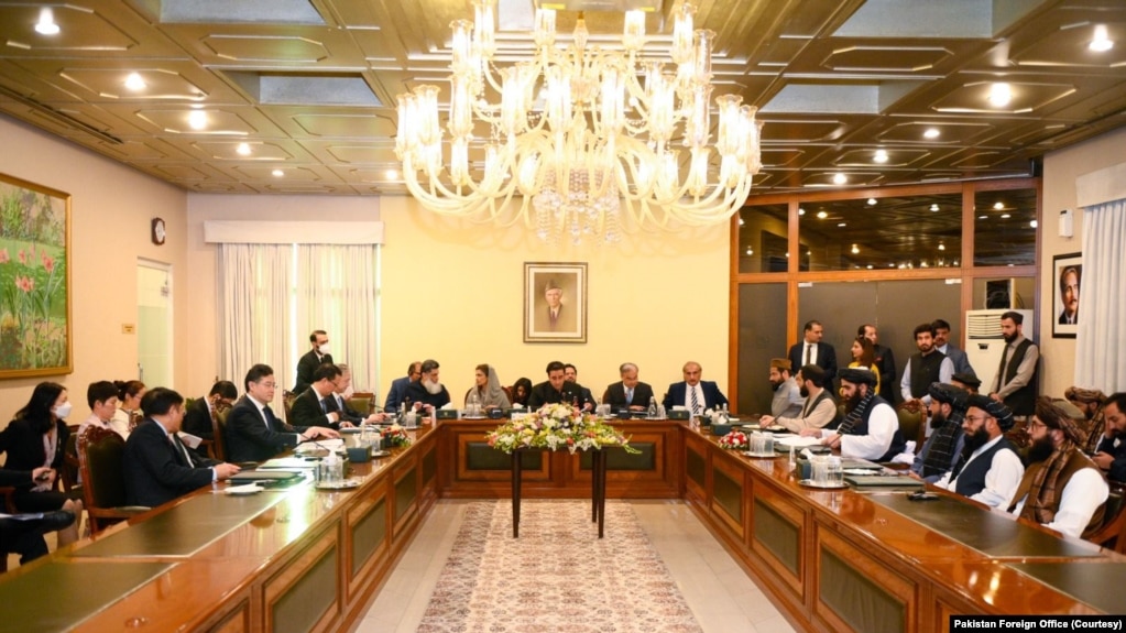 Representatives of China, Pakistan, and Afghanistan hold trilateral talks in Islamabad, May 6, 2023 (Courtesy of Pakistan Foreign Office)