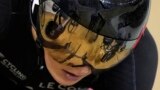 New Zealand's Ally Wollaston competes during the women's omnium points race at UCI Track Nations Cup track cycling championship at Jakarta International Velodrome in Jakarta, Indonesia, Feb. 26, 2023.