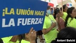 Numerosos trabajadores del campo se concentraron en Homestead para expresar su rechazo a la ley contra la migración irregular de Florida, que entrará en vigor el 1 de julio.