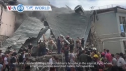 VOA60 World - At least 20 dead after Russian strikes on Ukraine, including Kyiv children's hospital