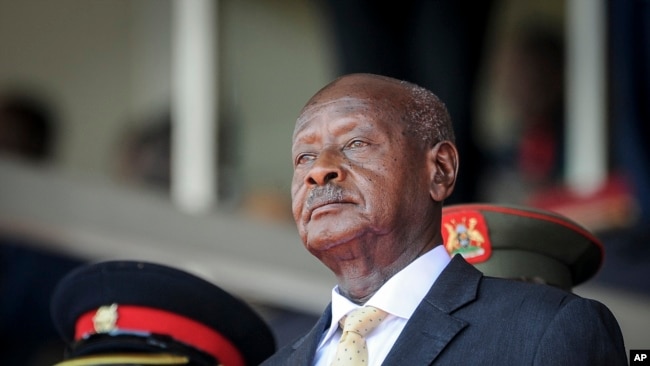 Presidente do Uganda, Yoweri Museveni, em Nairobi, Quénia, a 11 de fevereiro de 2020.